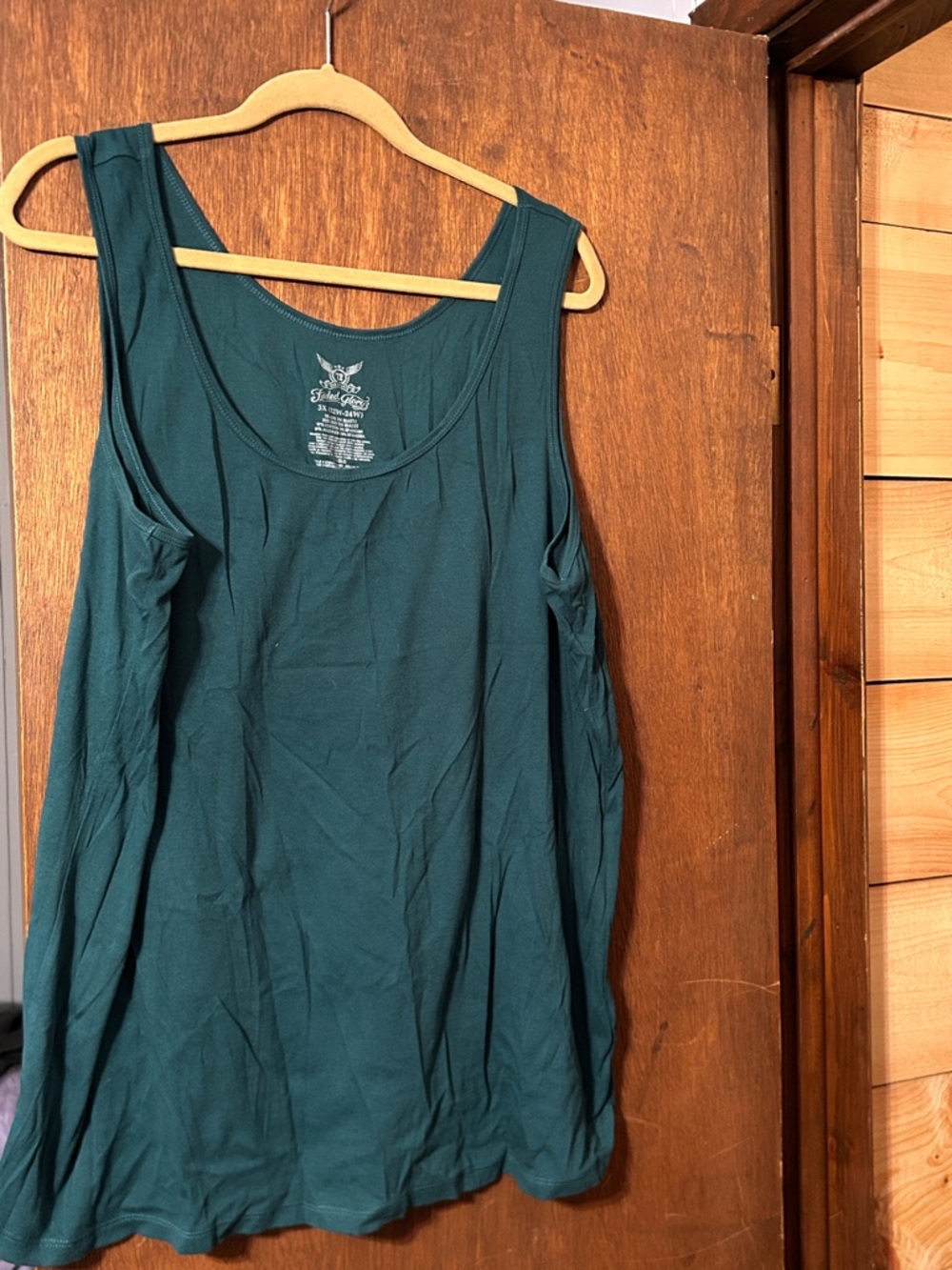Faded Glory Teal Scoop Neck Tank Top 3X